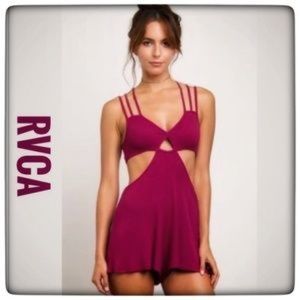 RVCA Only A Little Cutout Romper in Burgundy Small